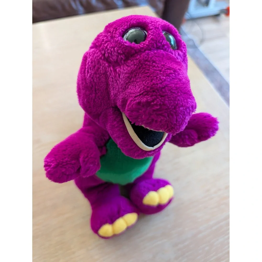 90s Vintage Original Barney Stuffed Plush Lyons Backyard Gang Dinosaur T-Rex Toy